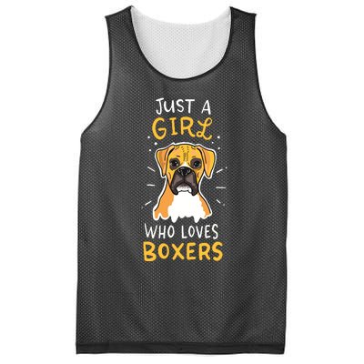 Just A Girl Who Loves Boxers Dog School Gift Mesh Reversible Basketball Jersey Tank