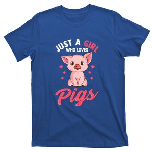 Just A Girl Who Loves Pigs Hog Lover Cute Farmer T-Shirt