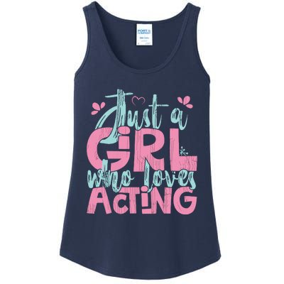 Just A Girl Who Loves Acting Gift Ladies Essential Tank