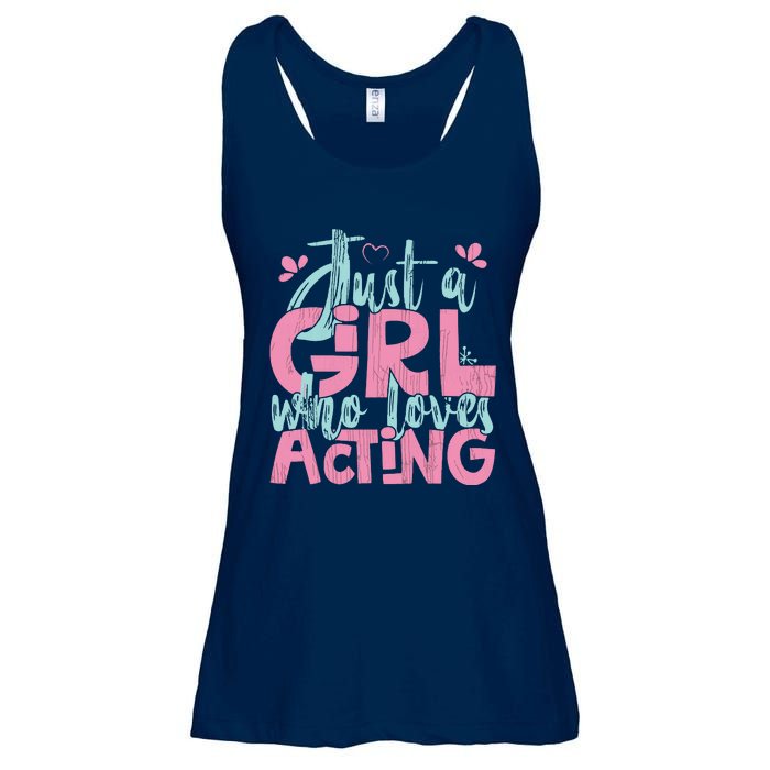 Just A Girl Who Loves Acting Gift Ladies Essential Flowy Tank