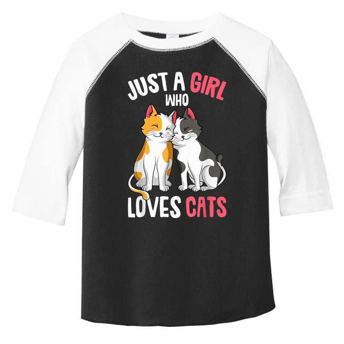 Just A Girl Who Loves Cats Kitty Toddler Fine Jersey T-Shirt