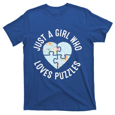 Just A Girl Who Loves Puzzles Jigsaw Puzzle T-Shirt