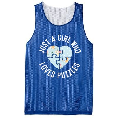 Just A Girl Who Loves Puzzles Jigsaw Puzzle Mesh Reversible Basketball Jersey Tank