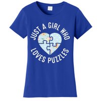 Just A Girl Who Loves Puzzles Jigsaw Puzzle Women's T-Shirt