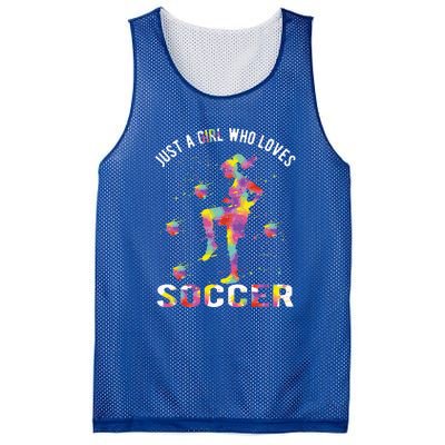 Just A Girl Who Loves Soccer Mesh Reversible Basketball Jersey Tank