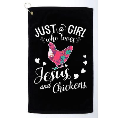 Just A Girl Who Loves Jesus And Chickens Farmer Lover Golf Towel