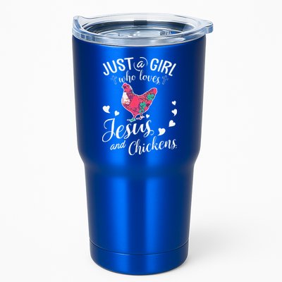 Just A Girl Who Loves Jesus And Chickens Farmer Lover Tumbler