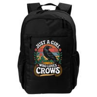 Just A Girl Who Loves Crows Quote Crow And Raven Lovers Backpack