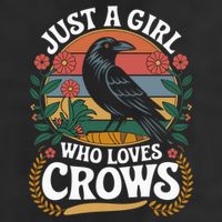 Just A Girl Who Loves Crows Quote Crow And Raven Lovers Adult Drive Performance Visor