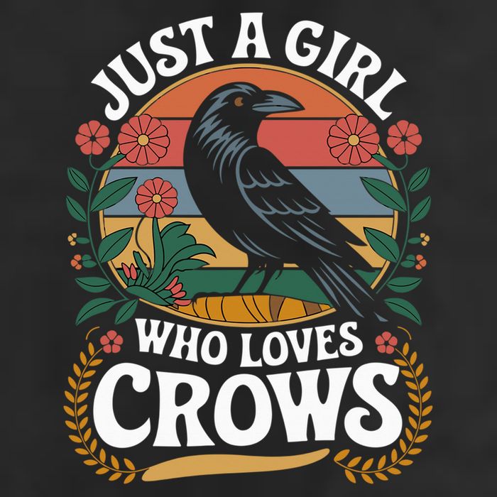 Just A Girl Who Loves Crows Quote Crow And Raven Lovers Adult Drive Performance Visor
