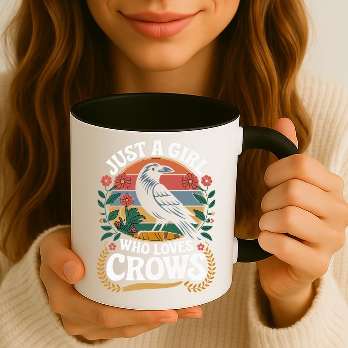 Just A Girl Who Loves Crows Quote Crow And Raven Lovers Mug
