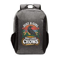 Just A Girl Who Loves Crows Quote Crow And Raven Lovers Vector Backpack