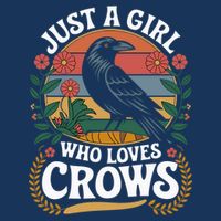 Just A Girl Who Loves Crows Quote Crow And Raven Lovers Bucket Hat