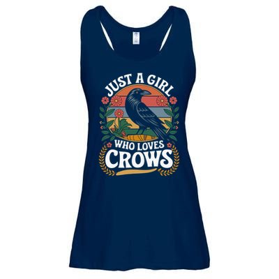 Just A Girl Who Loves Crows Quote Crow And Raven Lovers Ladies Essential Flowy Tank