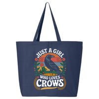 Just A Girl Who Loves Crows Quote Crow And Raven Lovers 25L Jumbo Tote
