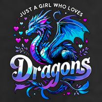Just A Girl Who Loves Dragons 7 Panel Mesh Trucker Snapback Hat