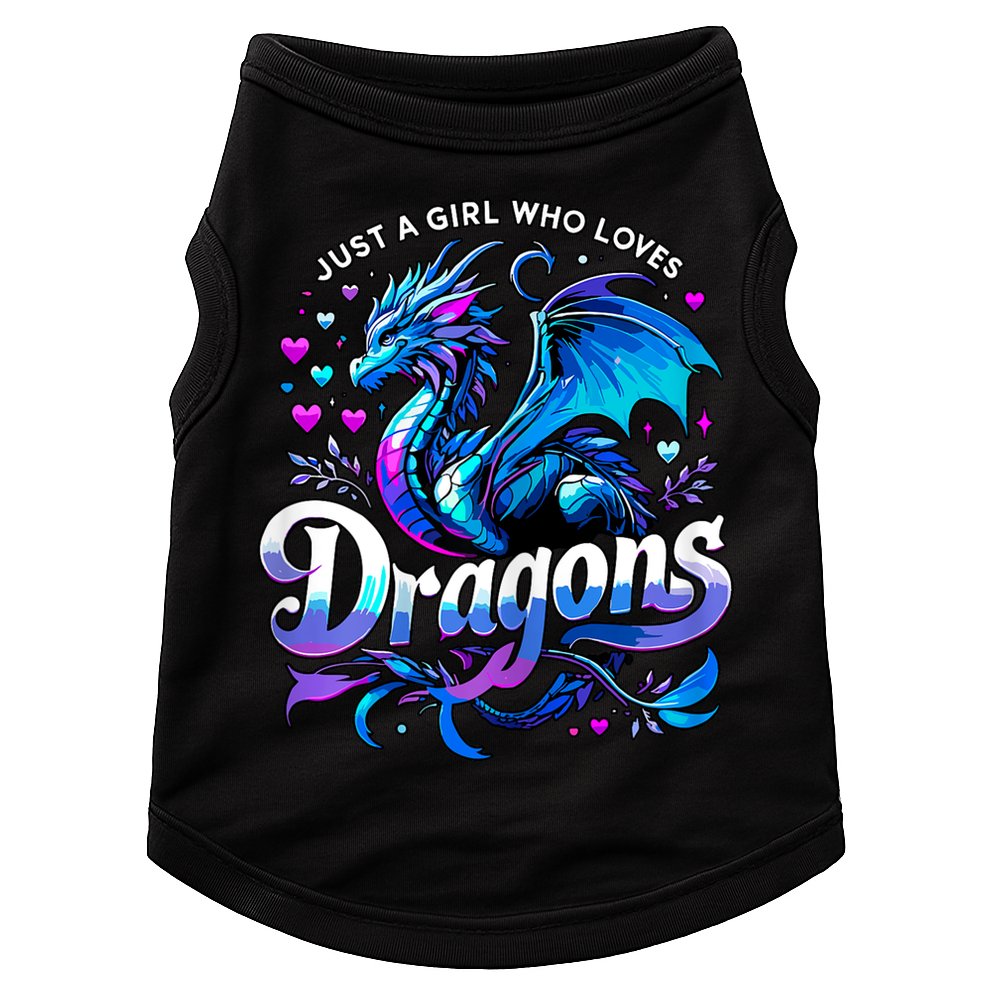 Just A Girl Who Loves Dragons Doggie Tank