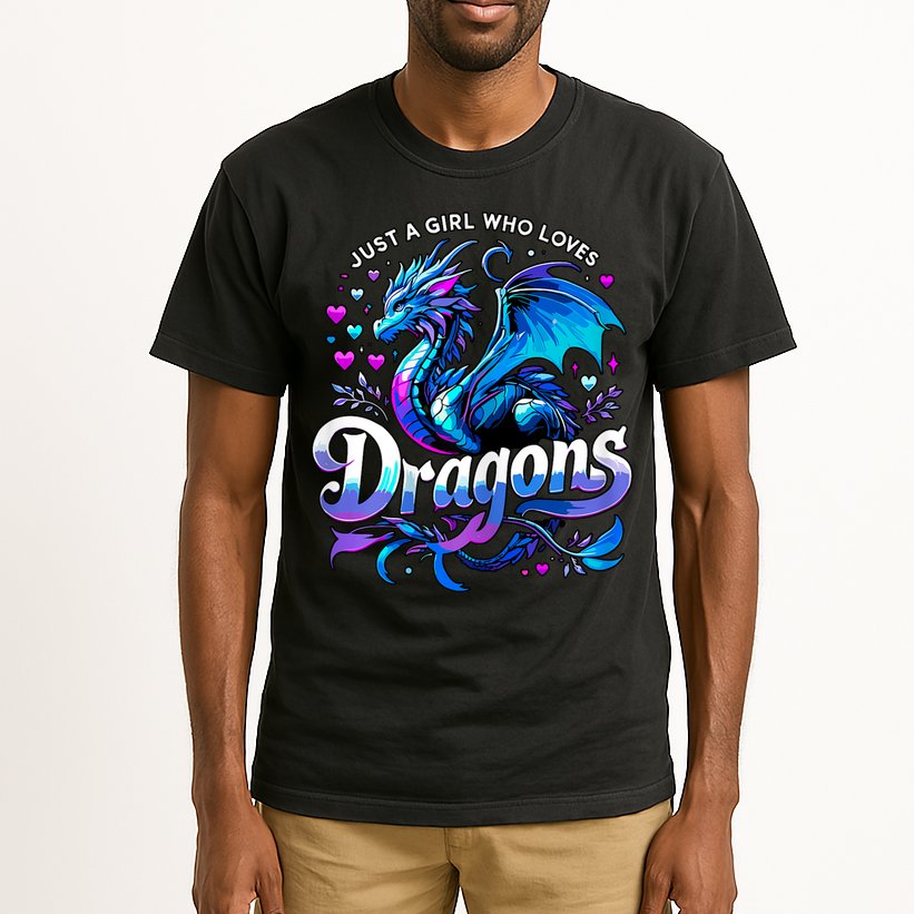 Just A Girl Who Loves Dragons Tall T-Shirt
