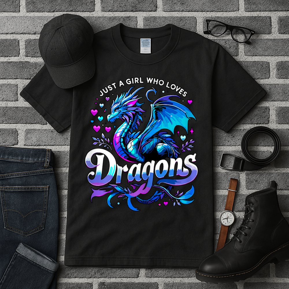 Just A Girl Who Loves Dragons Tall T-Shirt