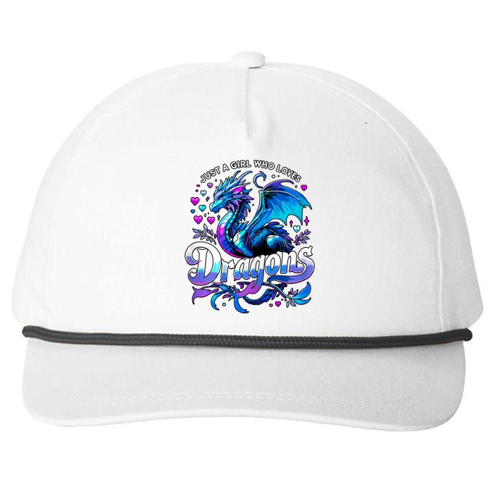 Just A Girl Who Loves Dragons Snapback Five-Panel Rope Hat