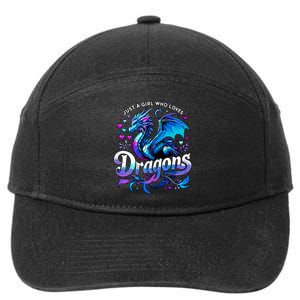 Just A Girl Who Loves Dragons 7-Panel Snapback Hat