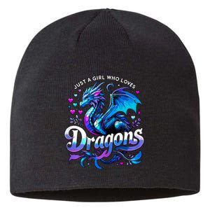 Just A Girl Who Loves Dragons Sustainable Beanie