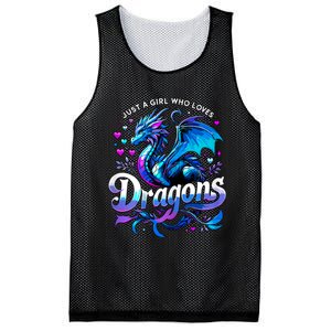 Just A Girl Who Loves Dragons Mesh Reversible Basketball Jersey Tank