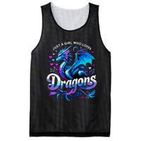 Just A Girl Who Loves Dragons Mesh Reversible Basketball Jersey Tank