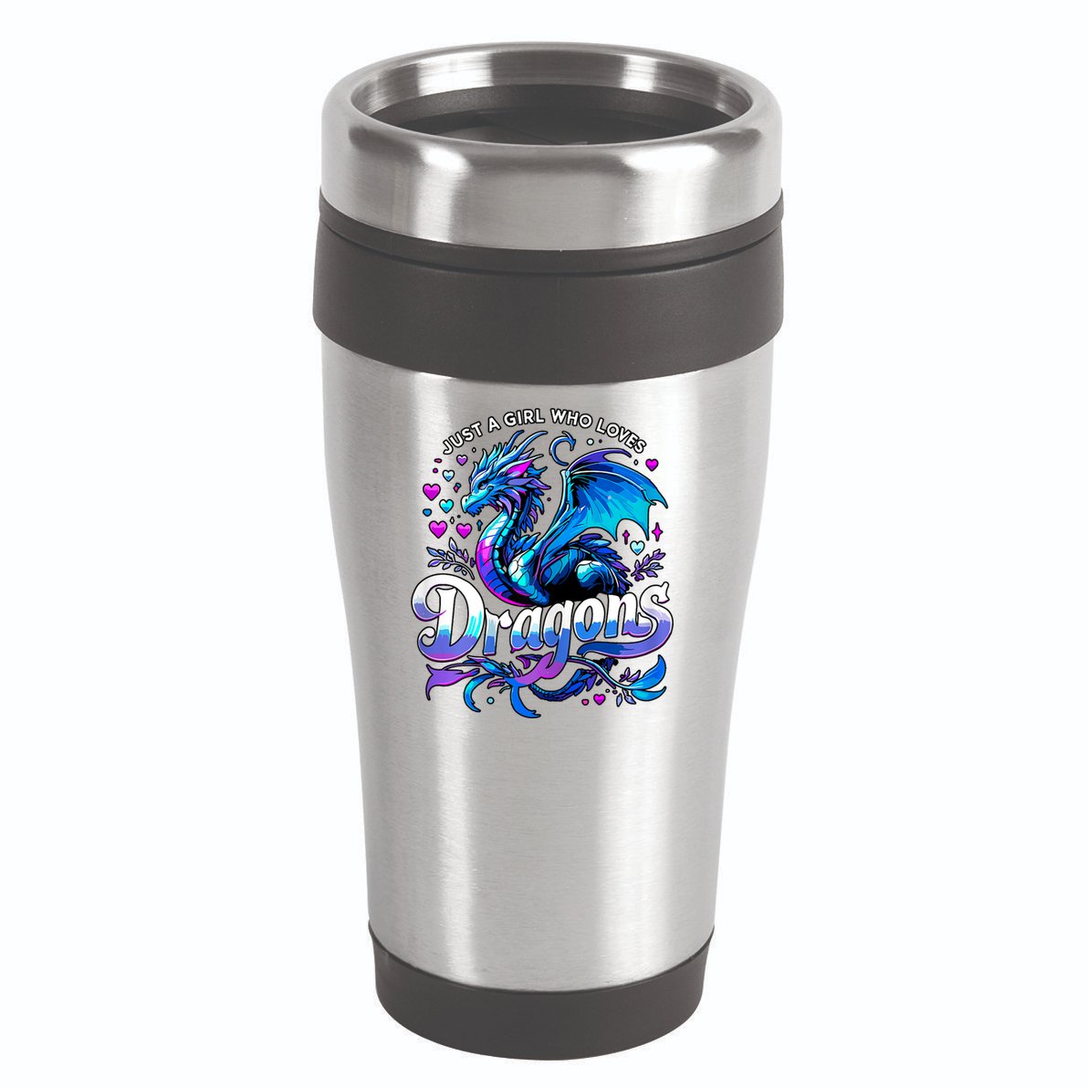 Just A Girl Who Loves Dragons 16oz Travel Tumbler