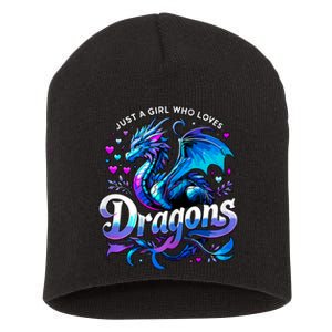 Just A Girl Who Loves Dragons Short Acrylic Beanie