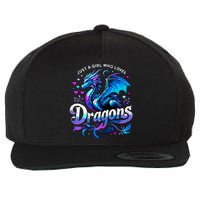 Just A Girl Who Loves Dragons Wool Snapback Cap