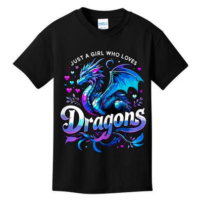 Just A Girl Who Loves Dragons Kids T-Shirt