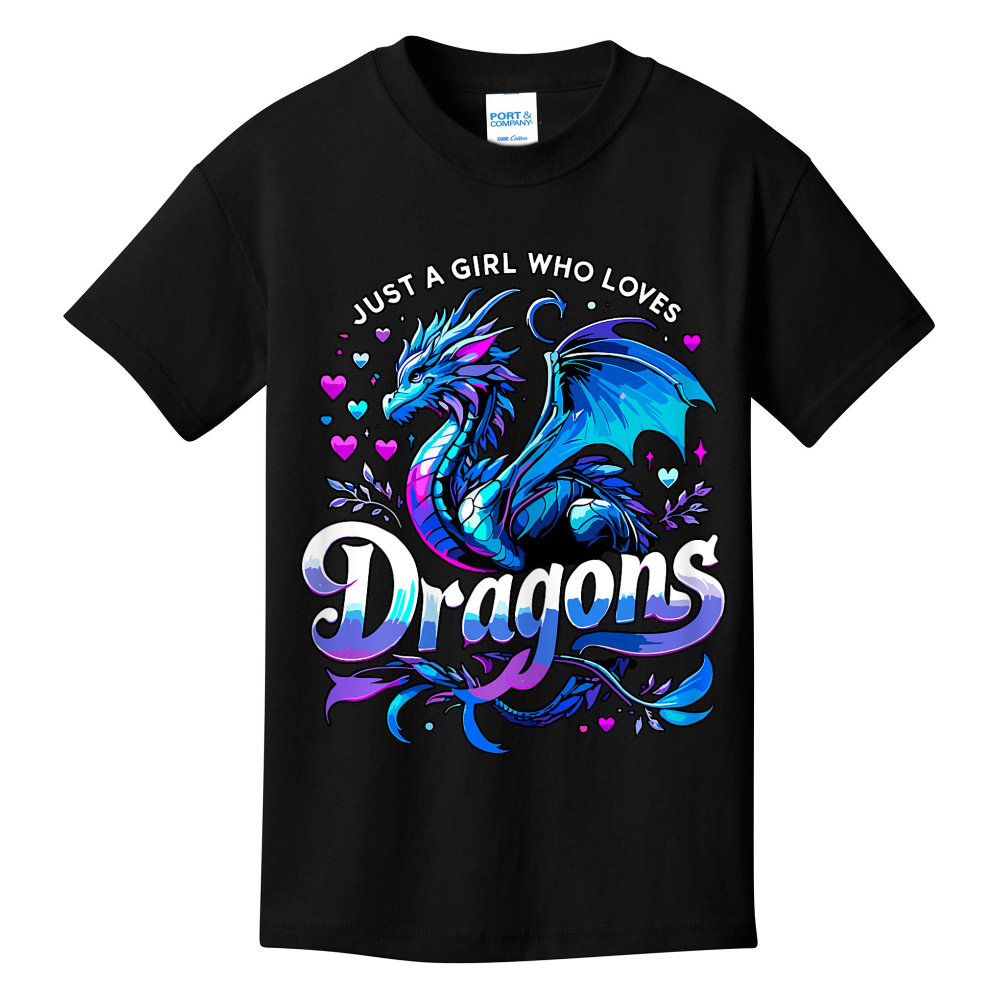 Just A Girl Who Loves Dragons Kids T-Shirt