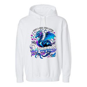 Just A Girl Who Loves Dragons Garment-Dyed Fleece Hoodie