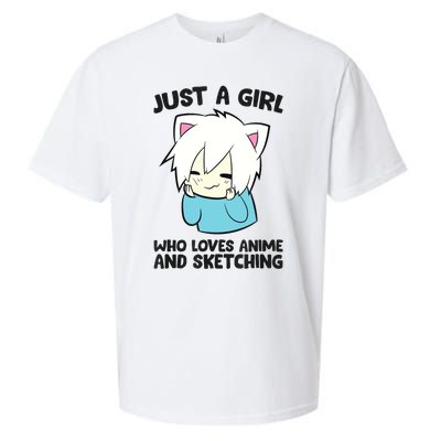 Just a Girl Who Loves Anime And Sketching Love Animes Sueded Cloud Jersey T-Shirt