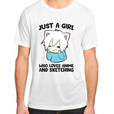 Just a Girl Who Loves Anime And Sketching Love Animes Adult ChromaSoft Performance T-Shirt