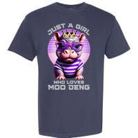 Just A Girl Who Loves Moo Deng Baby Pypmy Hippo Garment-Dyed Heavyweight T-Shirt