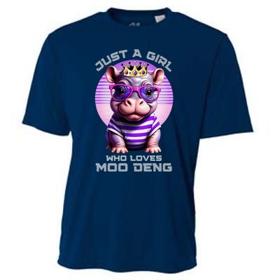 Just A Girl Who Loves Moo Deng Baby Pypmy Hippo Cooling Performance Crew T-Shirt