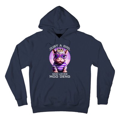 Just A Girl Who Loves Moo Deng Baby Pypmy Hippo Hoodie