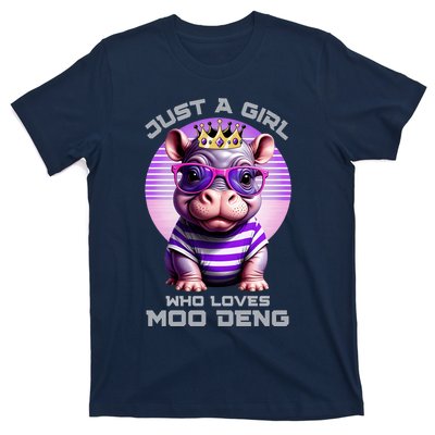 Just A Girl Who Loves Moo Deng Baby Pypmy Hippo T-Shirt