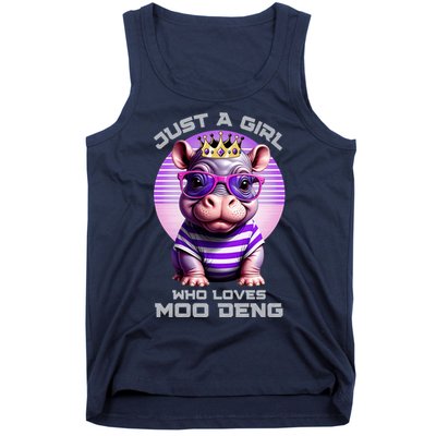 Just A Girl Who Loves Moo Deng Baby Pypmy Hippo Tank Top