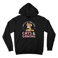 Just A Girl Who Loves Cats And Gaming Hoodie