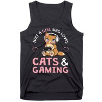 Just A Girl Who Loves Cats And Gaming Tank Top