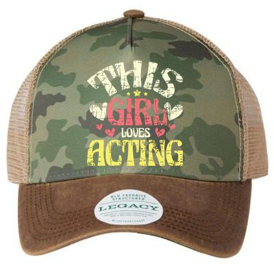 Just A Girl Who Loves Acting Gift Legacy Tie Dye Trucker Hat