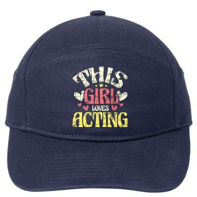 Just A Girl Who Loves Acting Gift 7-Panel Snapback Hat