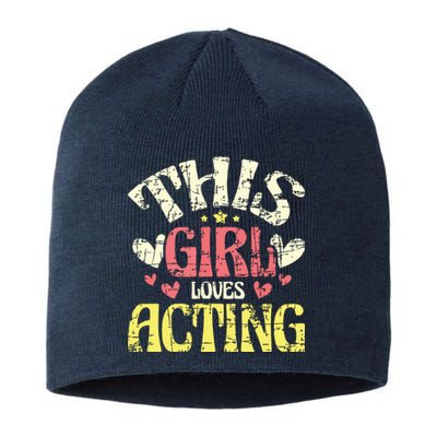 Just A Girl Who Loves Acting Gift Sustainable Beanie