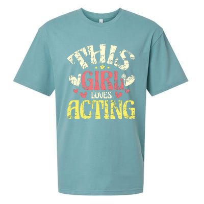 Just A Girl Who Loves Acting Gift Sueded Cloud Jersey T-Shirt