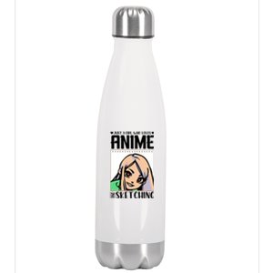 Just A Girl Who Loves Anime And Sketching Anime Girl Sketching Lover Stainless Steel Insulated Water Bottle