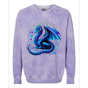 Just A Girl Who Loves Dragons Colorblast Crewneck Sweatshirt