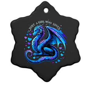 Just A Girl Who Loves Dragons Ceramic Star Ornament